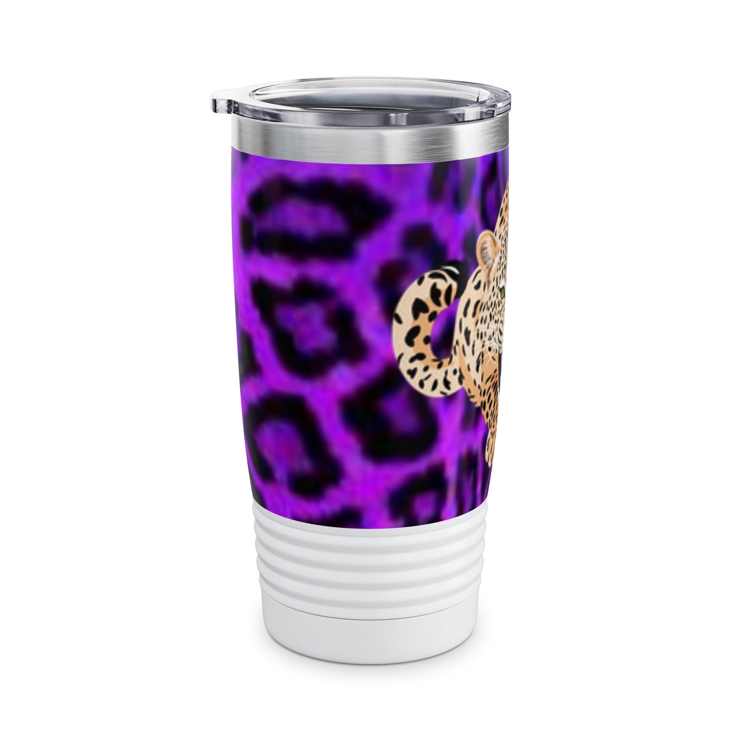 Fierce Leopard Print 20oz Ringneck Tumbler - Stylish Travel Mug for Wild Spirit