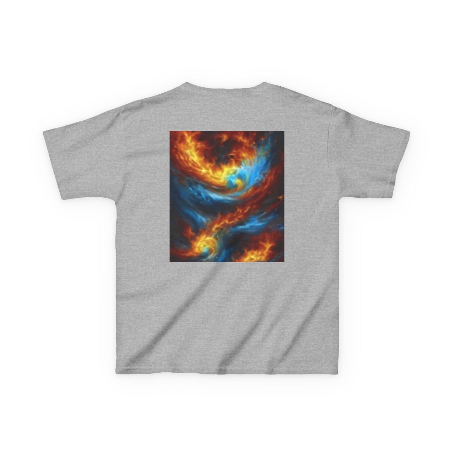 T-shirt enfant dynamique avec motif coloré - Design unique devant et derrière 