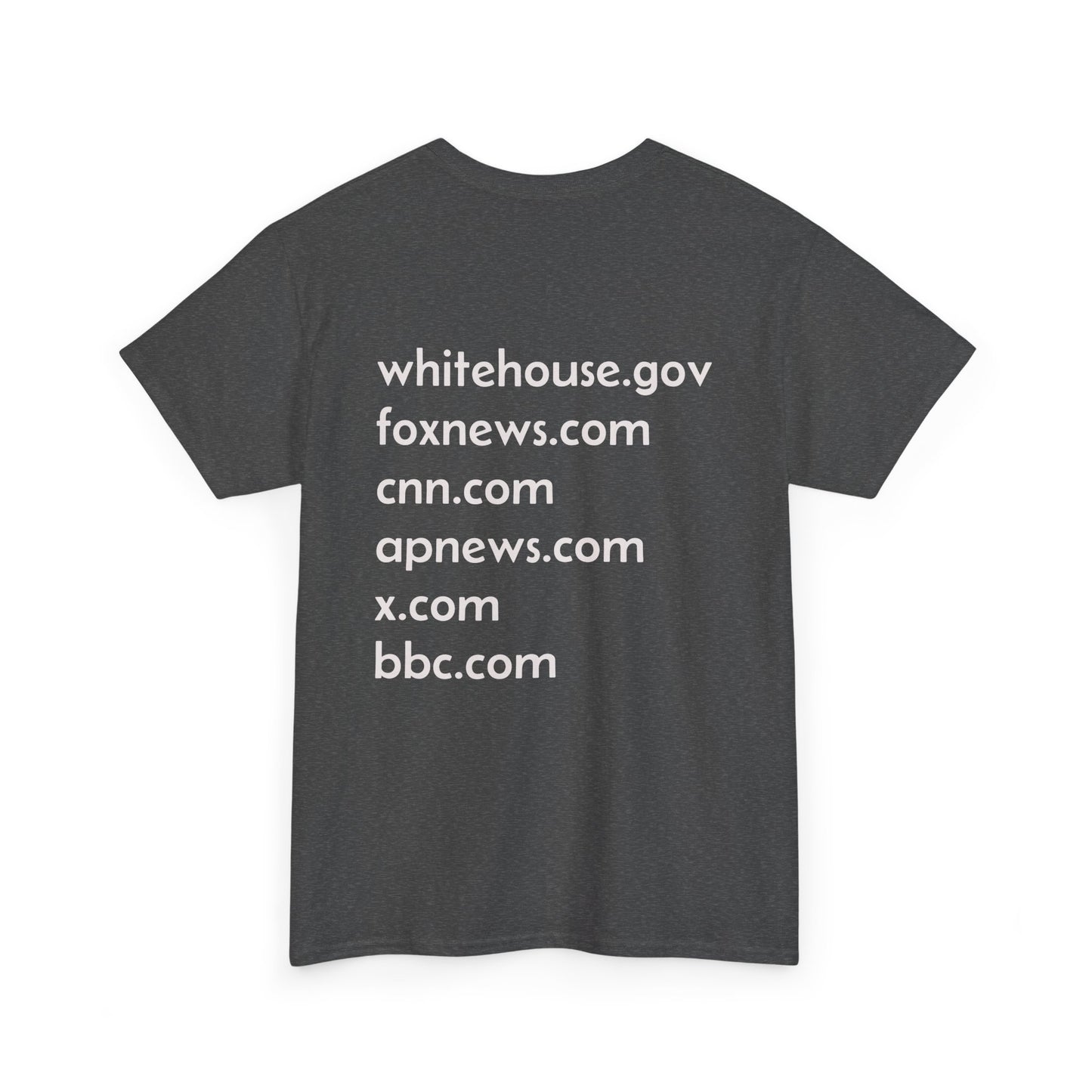 Breaking News T-shirt whitehouse.gov foxnews.com cnn.com