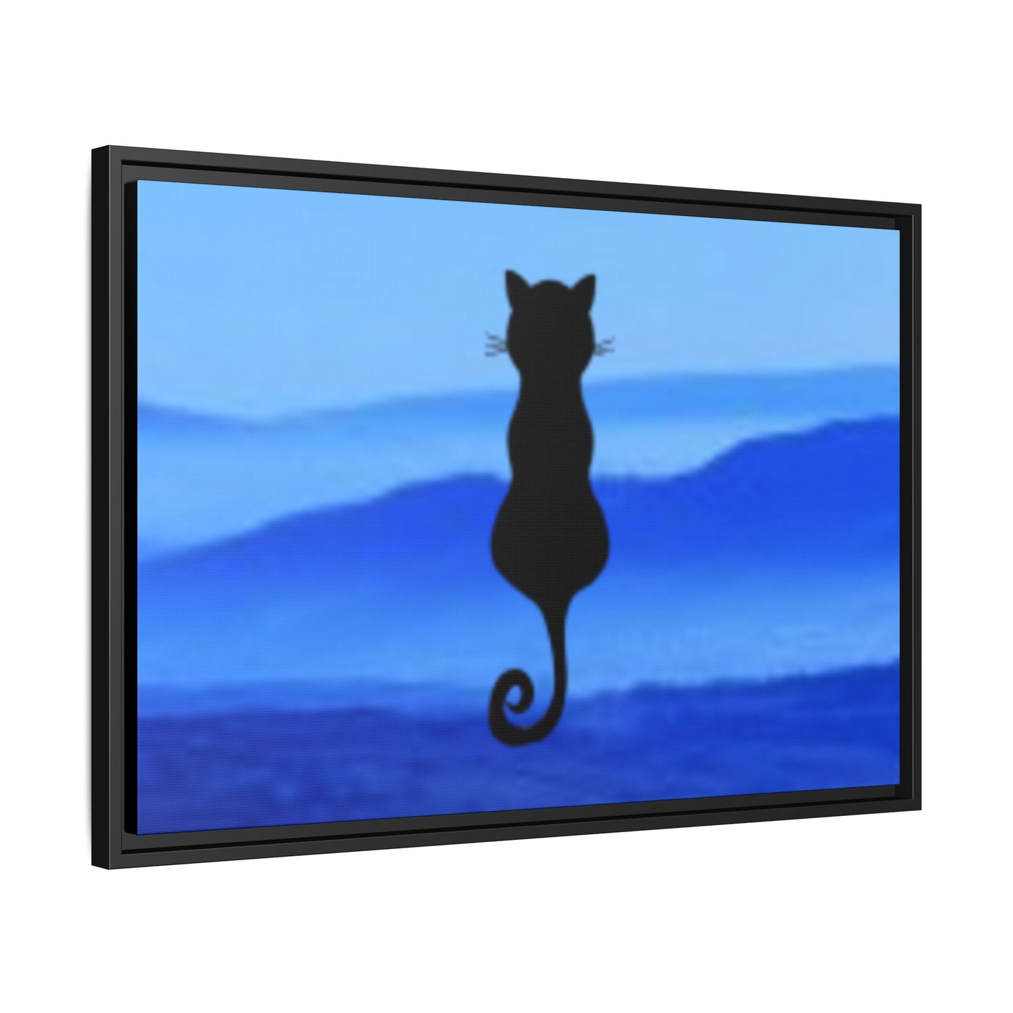 Framed Cat Silhouette Art Print, Wall Decor, Cat Lover Gift, Home Office Art, Pet Memorial