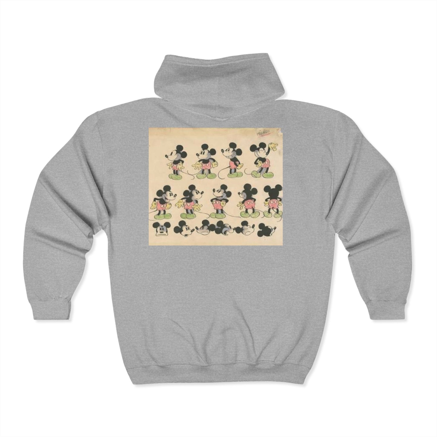 Vintage Mickey Mouse Full Zip Hooded Sweatshirt