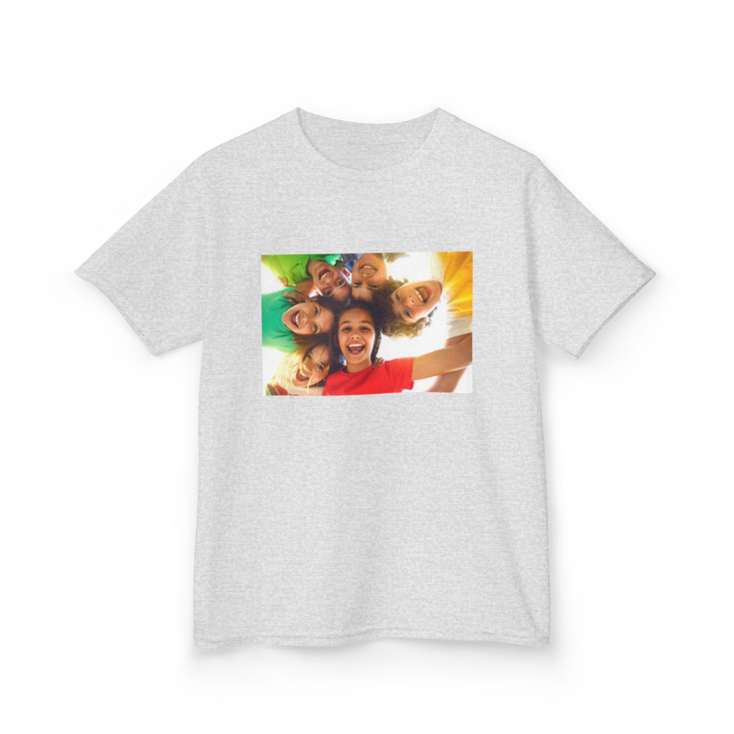 Colorful Fun Kids & Happy Face Tee - Playful Cotton T-Shirt for Summer Adventures, Birthday Gifts, Family Gatherings, Everyday Wear, Back-to-School