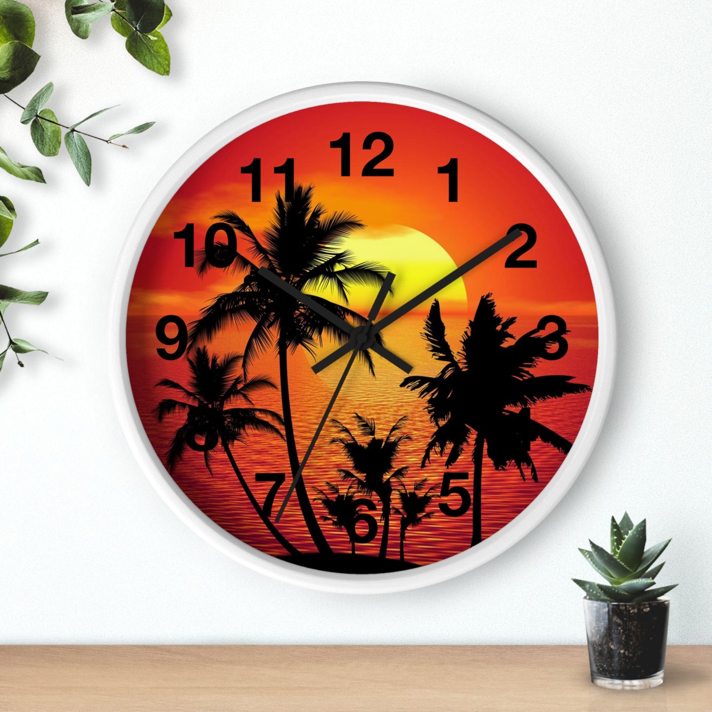 Wall Clock Beautiful Sunset