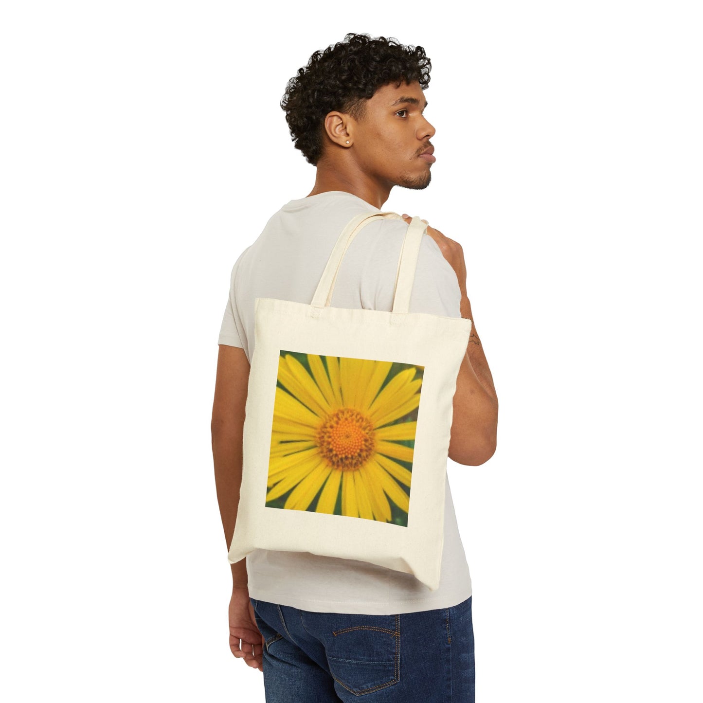 Monsters & Yellow Flower, Eco-Friendly Shopping Bag, Fun and Funky Canvas Bag, Perfect Gift for Art Lovers, Summer Vibes