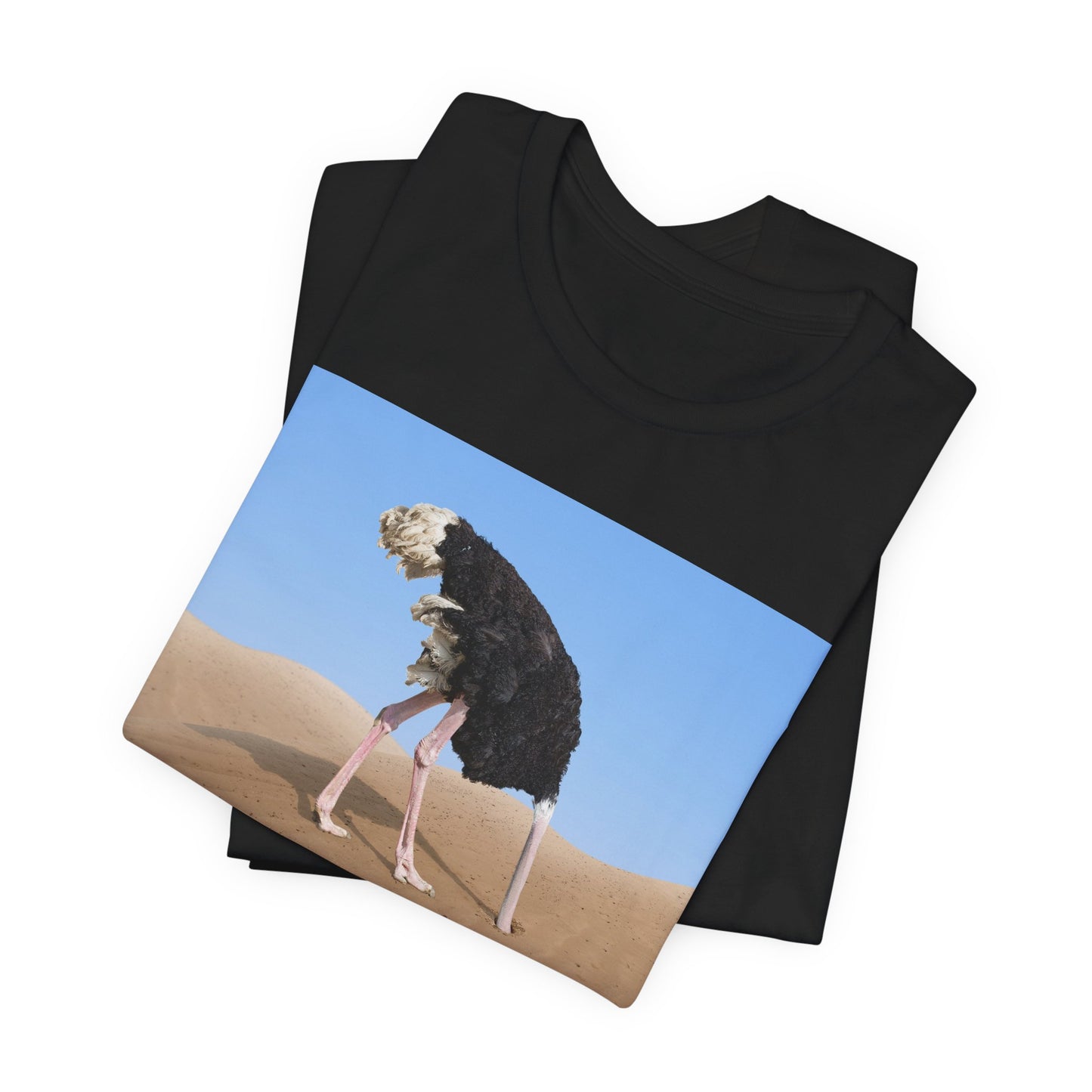 Camiseta avestruz no, no escucho