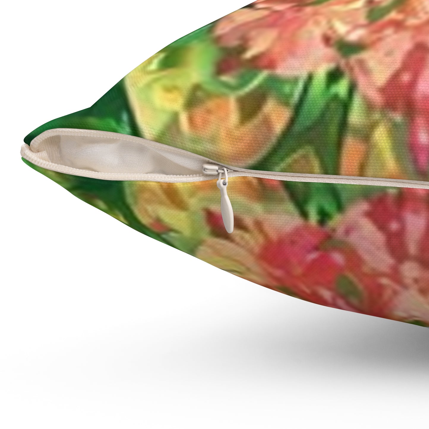 Vibrant Floral Square Pillow, Home Decor Accent, Cozy Couch Cushion, Bohemian Pillow, Gift for Flower Lovers, Decorative Throw Pillow