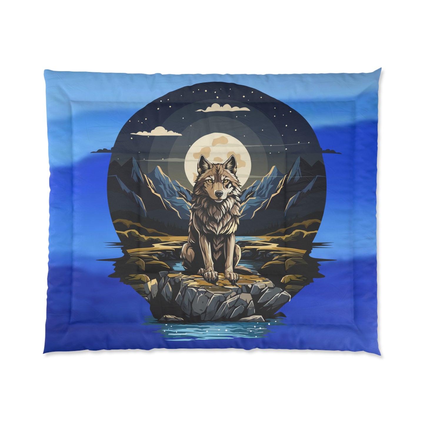 Majestic Wolf Comforter – Cozy Wilderness Bedding for Nature Lovers