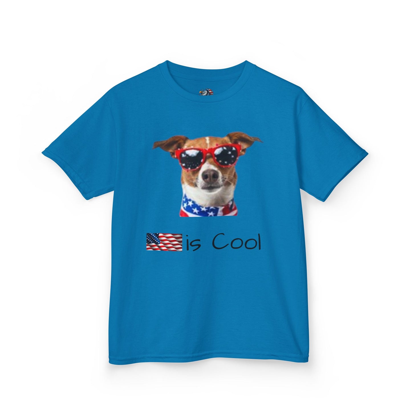 Patriotic Dog Kids Tee, Cute Graphic T-Shirt, Kids Independence Day Shirt, Fun Summer Tee, Animal Lover Gift