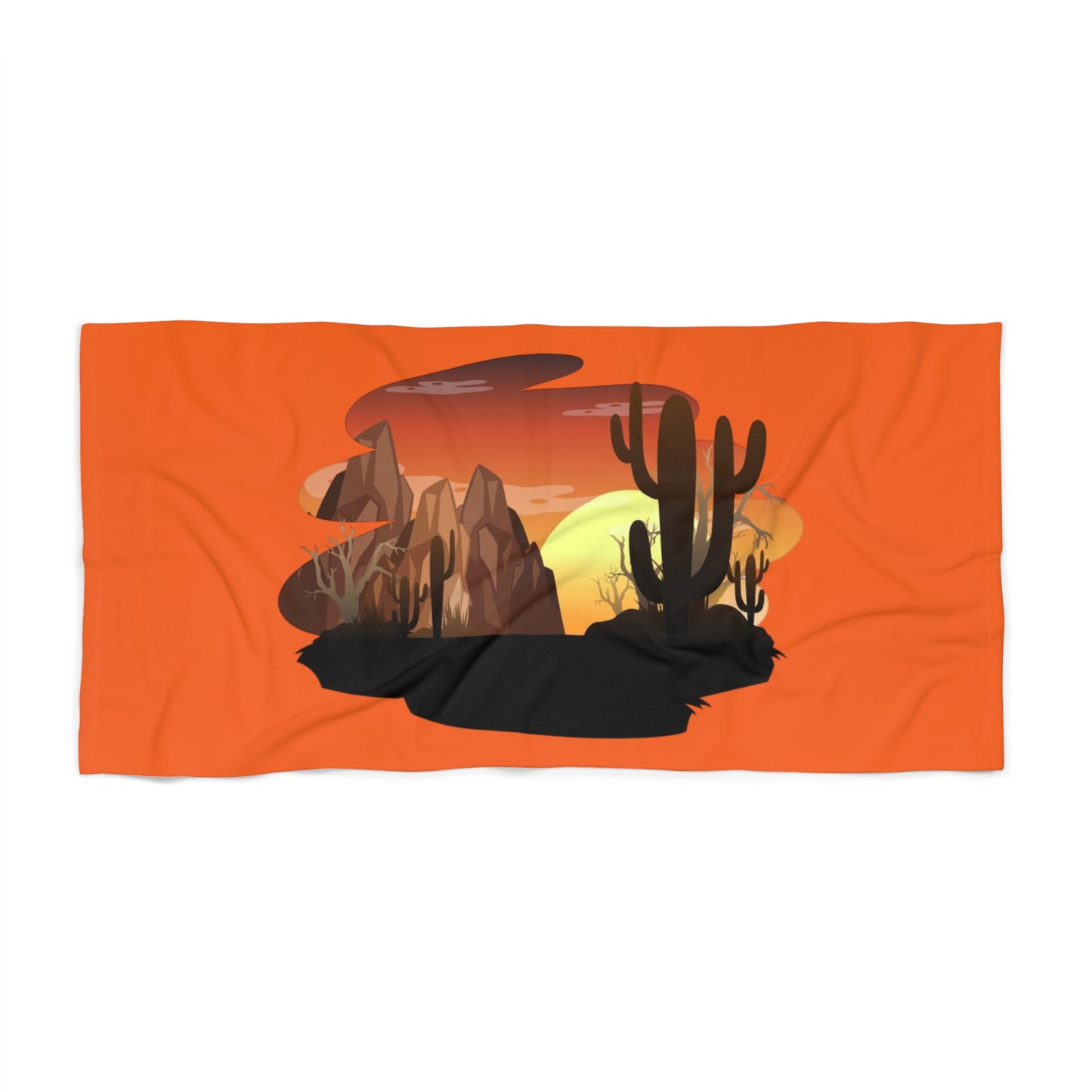 Desert Sunset Beach Towel - Vibrant Southwest Design for Summer Fun