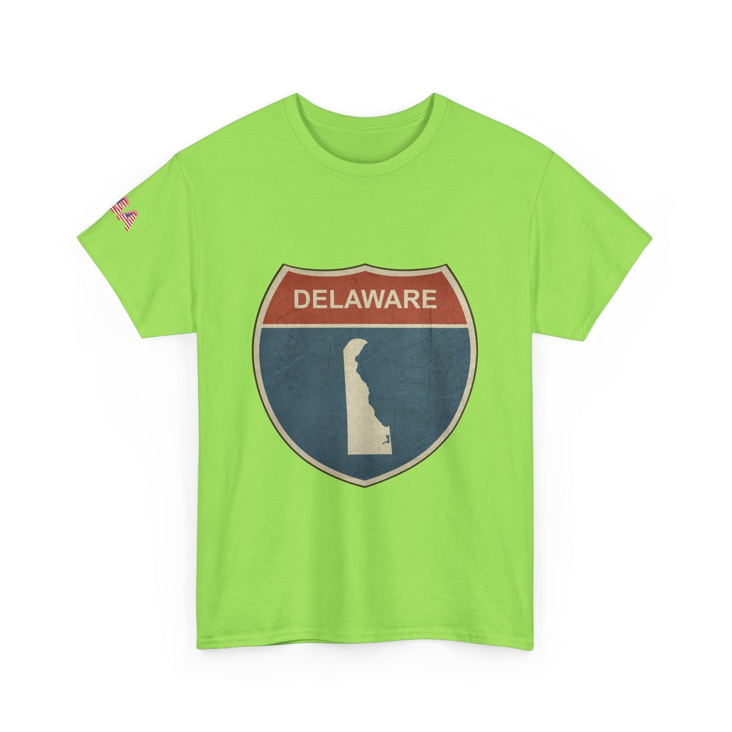 Delaware Pride Unisex Heavy Cotton T-shirt - American Flag Fist Design