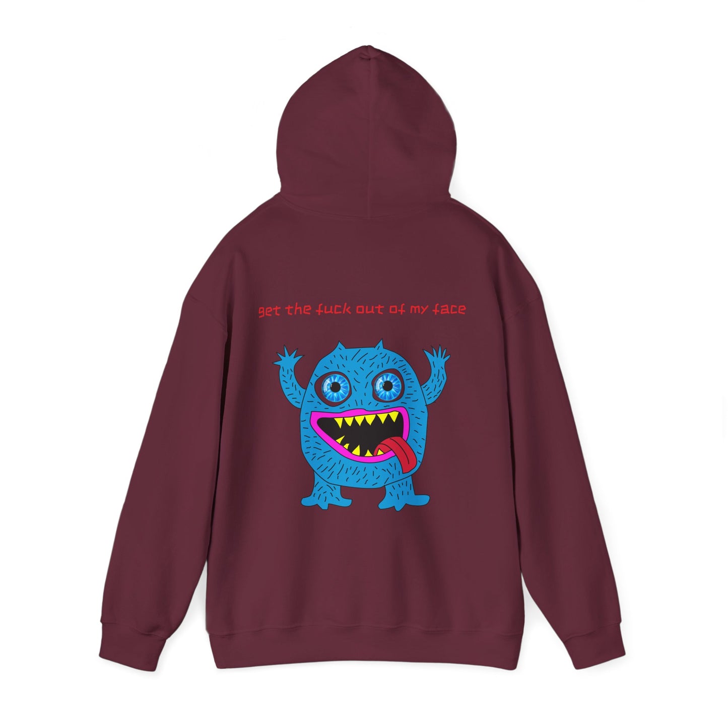 Playful Monster Sweatshirt with Bold Text, Funny Hoodie for Adults, Gift for Creative Souls, Unique Sweatshirt for Everyday Wear