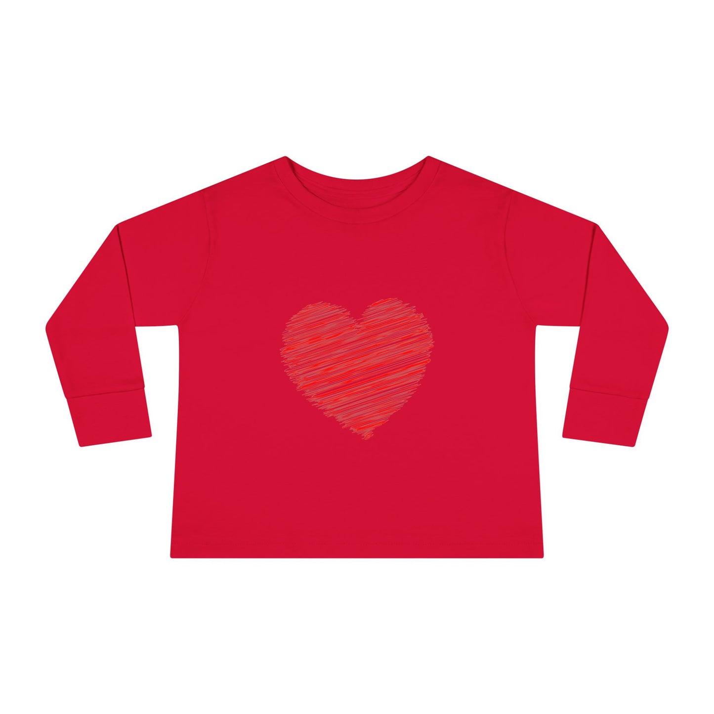 Heart & Pup Toddler Long Sleeve T-shirt | Cute Kids Shirt, Dog Lover Gift, Valentine's Day, Heart Shirt, Playful Toddler Apparel