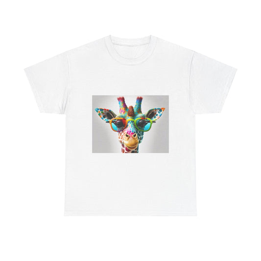 T-shirt Girafe avec des lunettes