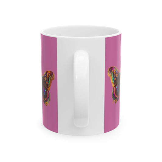 Floral Horse and Butterfly Ceramic Mug - 11oz/15oz - Perfect for Horse Lovers