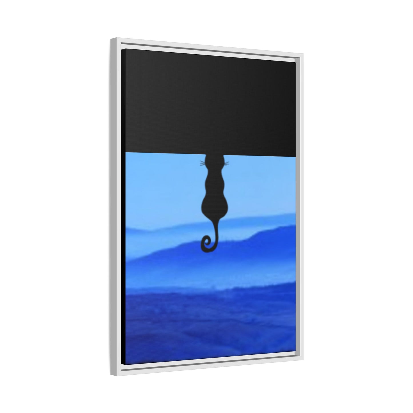 Framed Cat Silhouette Art Print, Wall Decor, Cat Lover Gift, Home Office Art, Pet Memorial