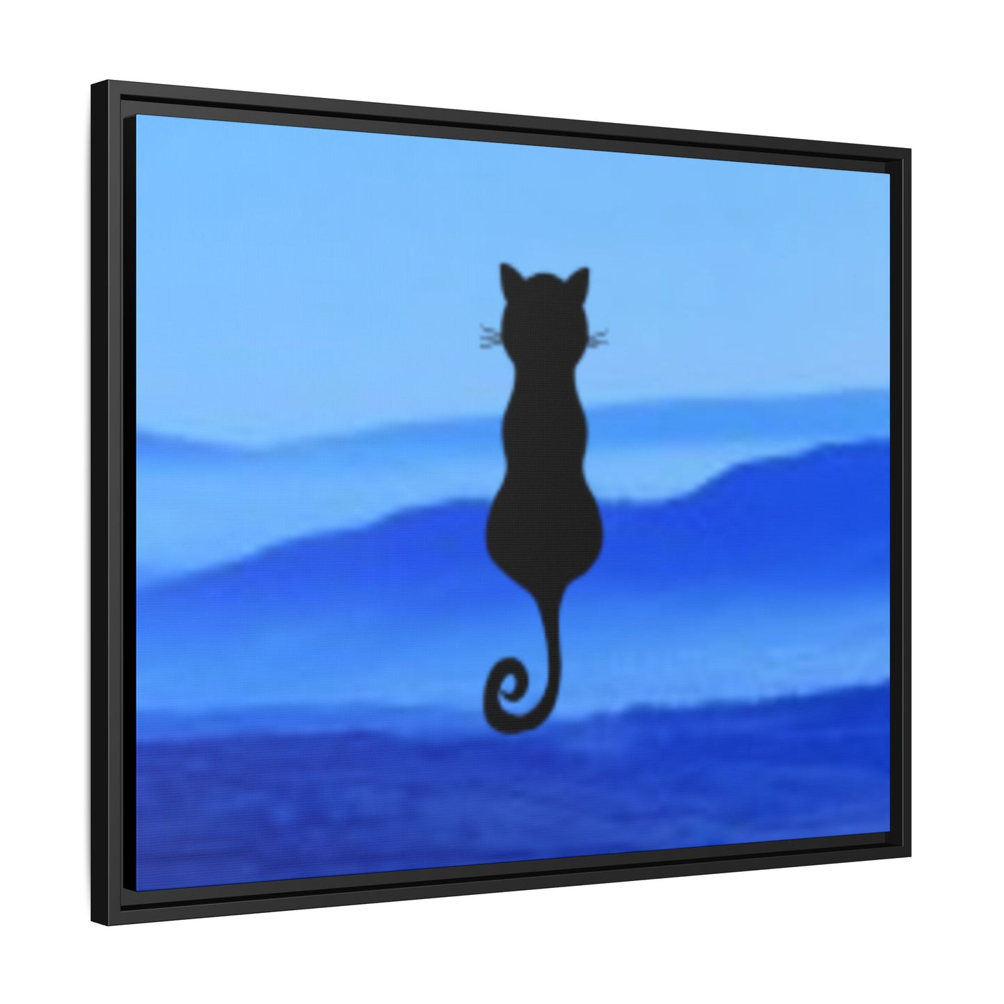 Framed Cat Silhouette Art Print, Wall Decor, Cat Lover Gift, Home Office Art, Pet Memorial