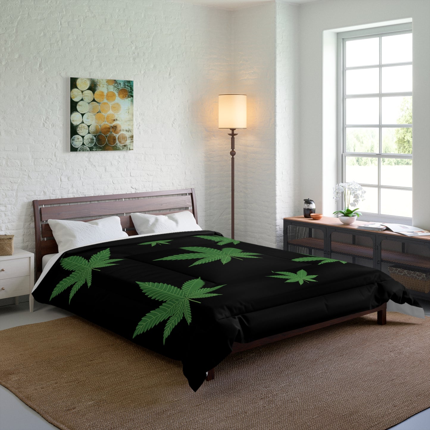 Comforter Seven Marijuana Leaves