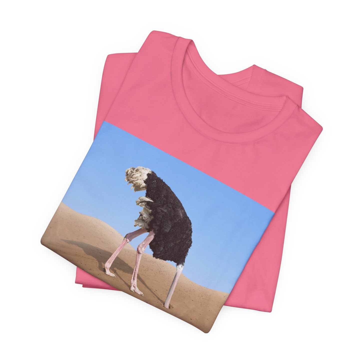 Camiseta avestruz no, no escucho