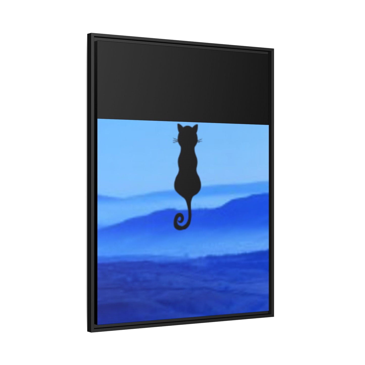 Framed Cat Silhouette Art Print, Wall Decor, Cat Lover Gift, Home Office Art, Pet Memorial