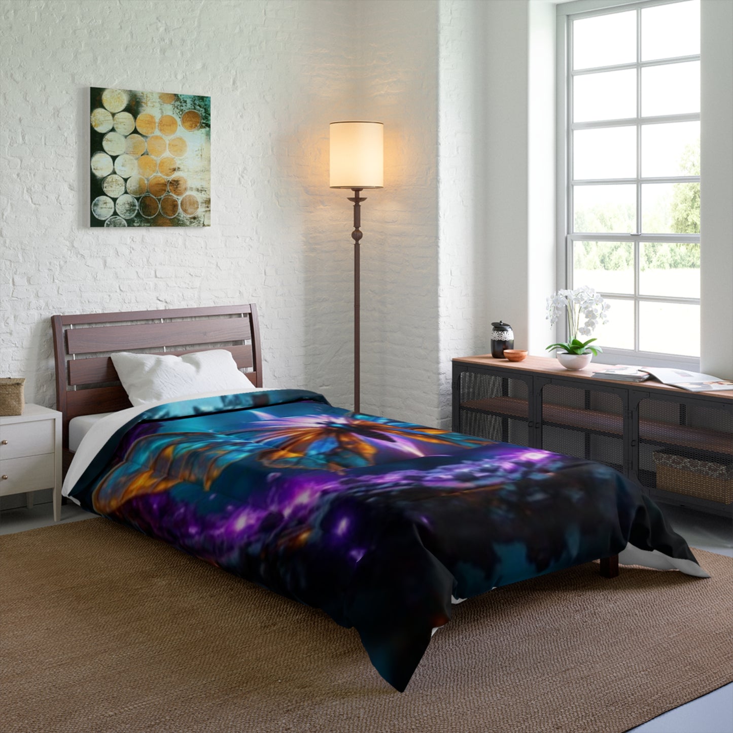 Vibrant Butterfly Comforter - Dreamy Bohemian Bedding for Cozy Spaces