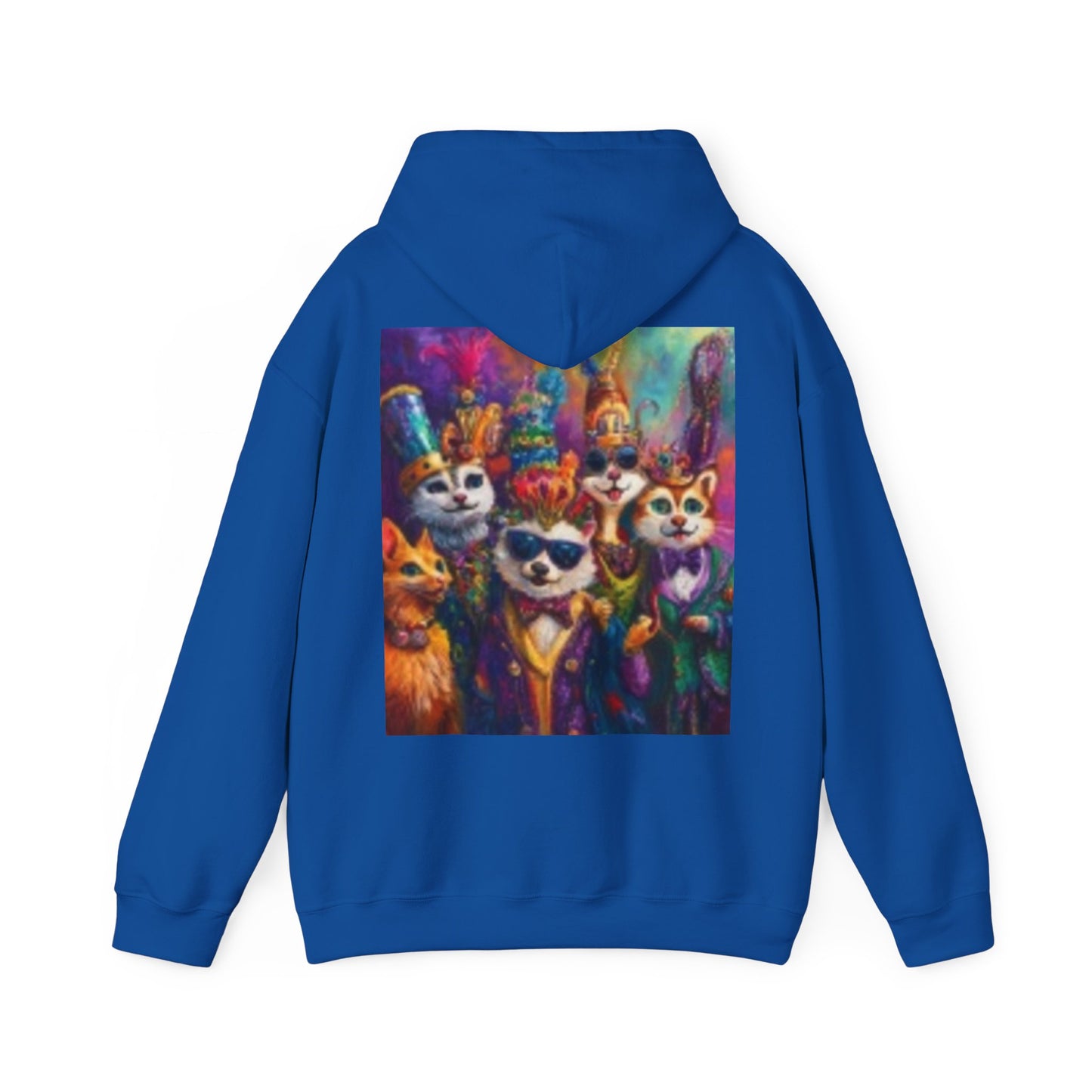 Colorful Cat Party Hooded Sweatshirt