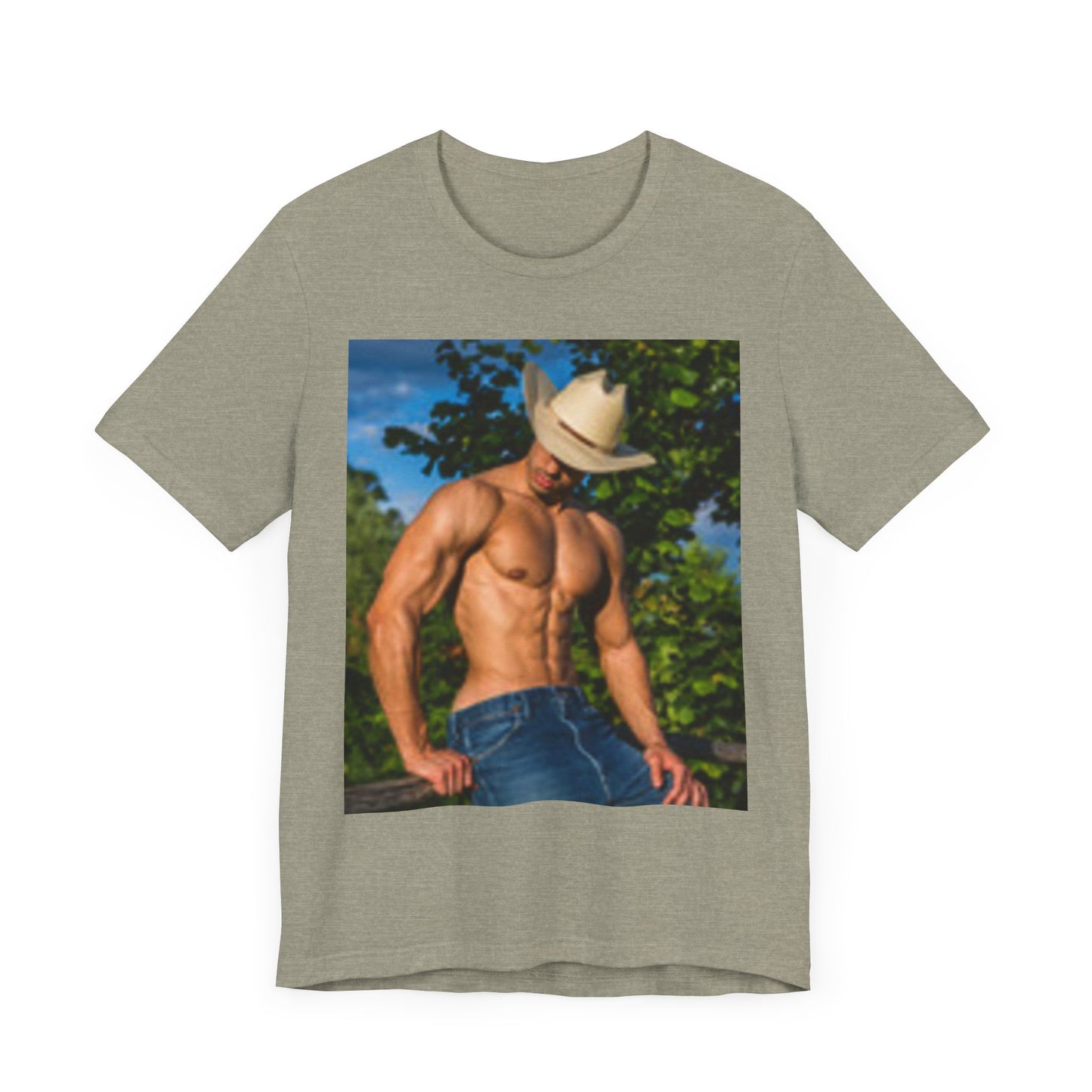 T-shirt femme beau cow-boy musclé LOVE LOVE LOVE! 