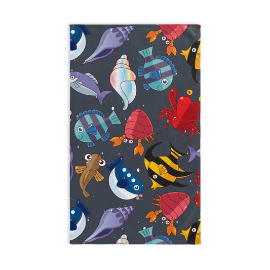Hand Towel 16"x28" Ocean Animals