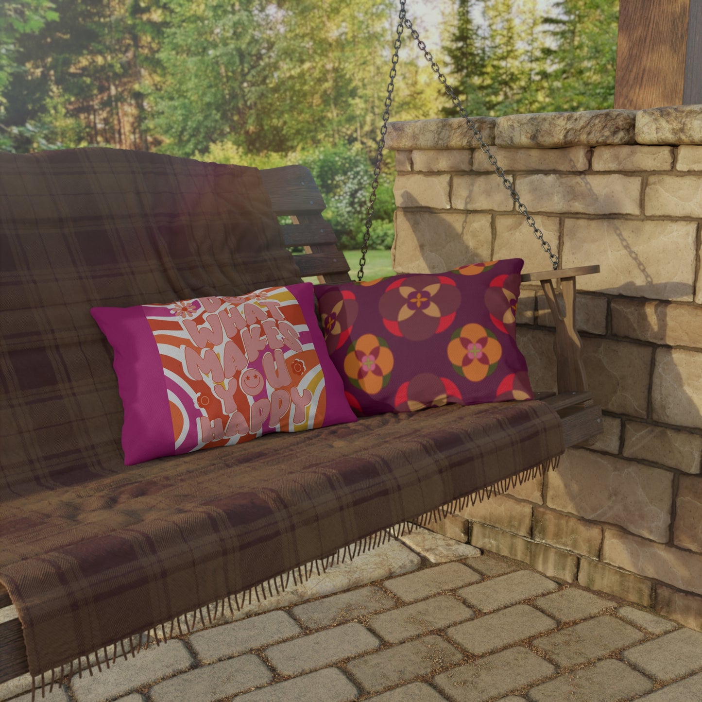 Do What Makes You Happy Outdoor Pillows