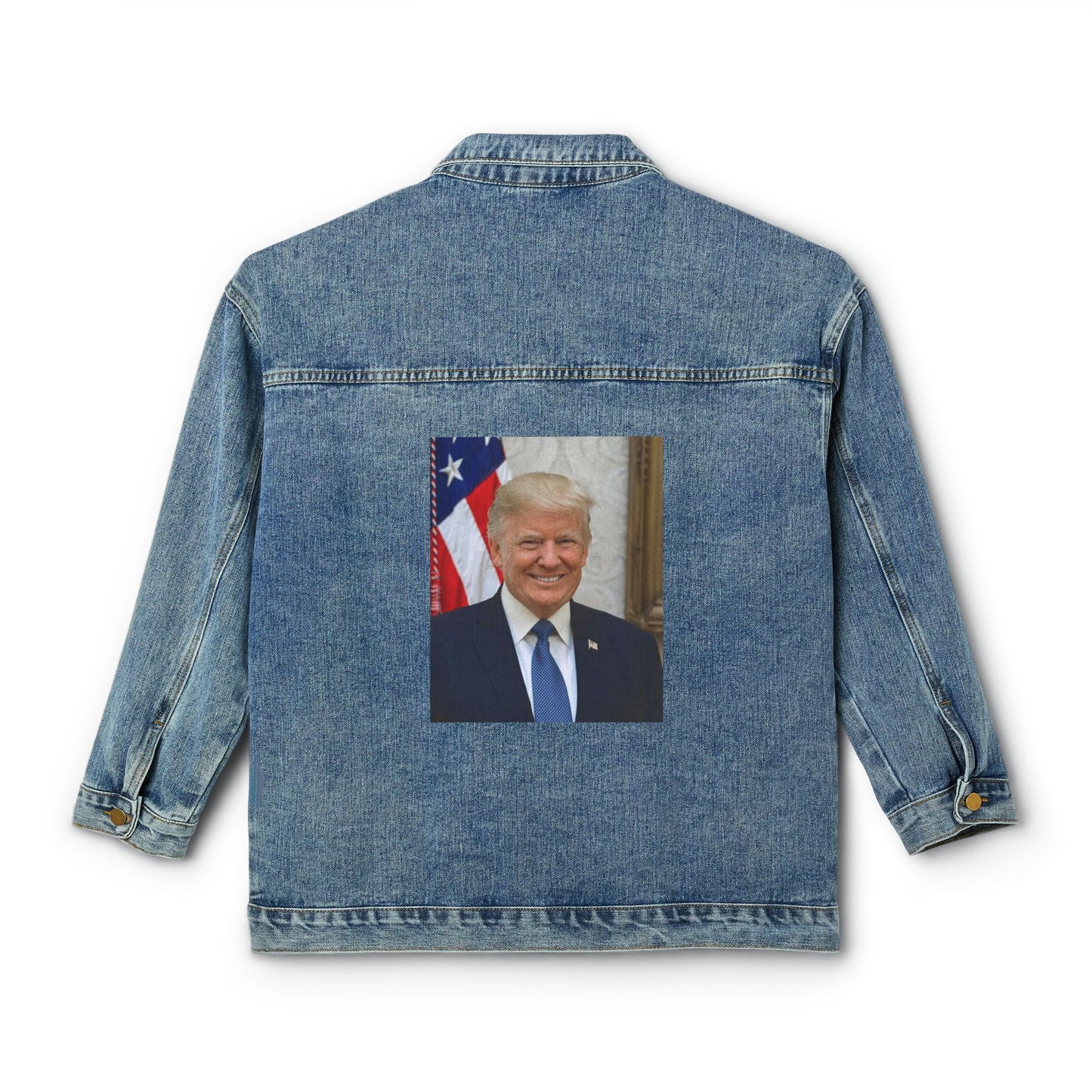 Women's Denim Jacket 47th President Donald J Trump
