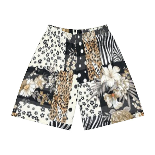 Trendy Men’s Floral Patchwork Pajama Shorts - Perfect for Summer Adventures