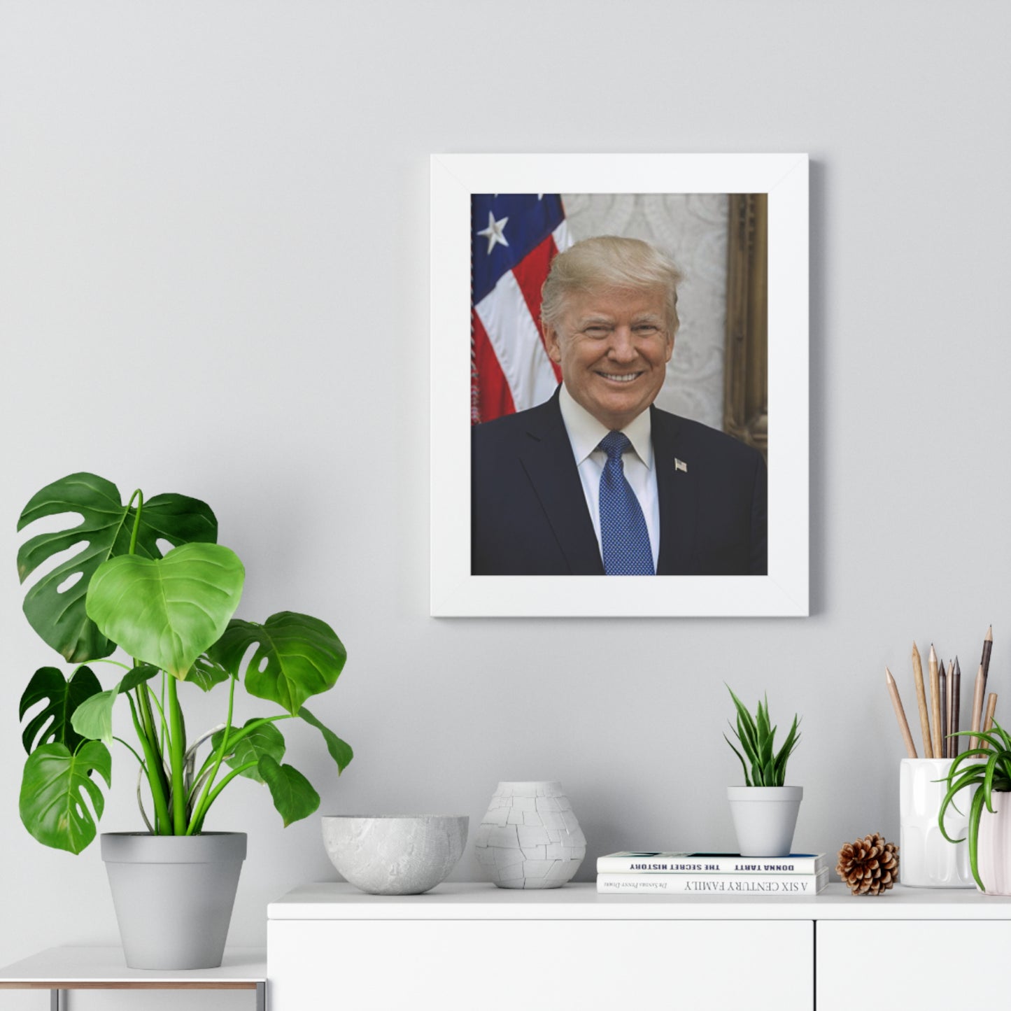 Póster vertical enmarcado del presidente Donald J. Trump: Liderazgo 