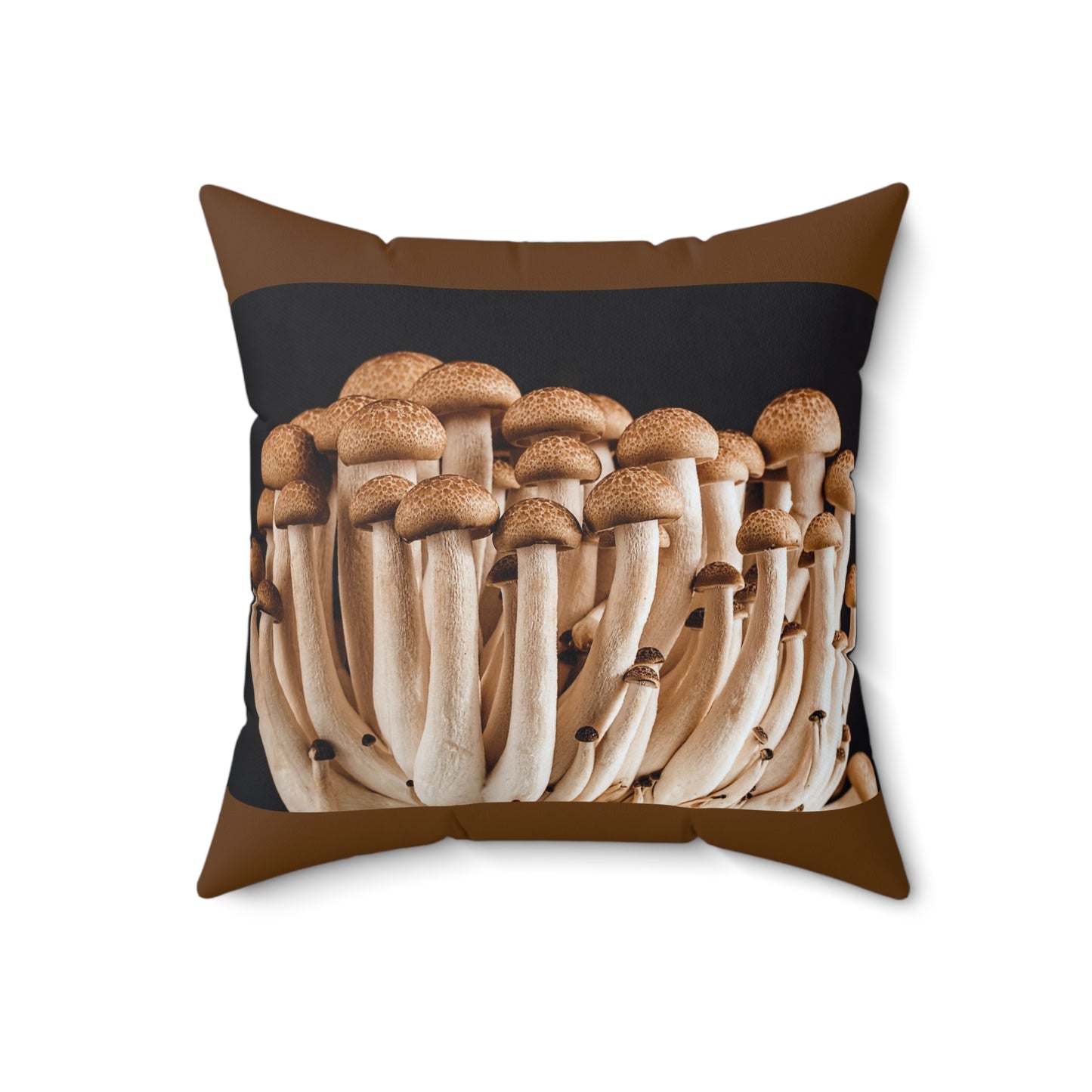 Coussin carré en grappe de champignons