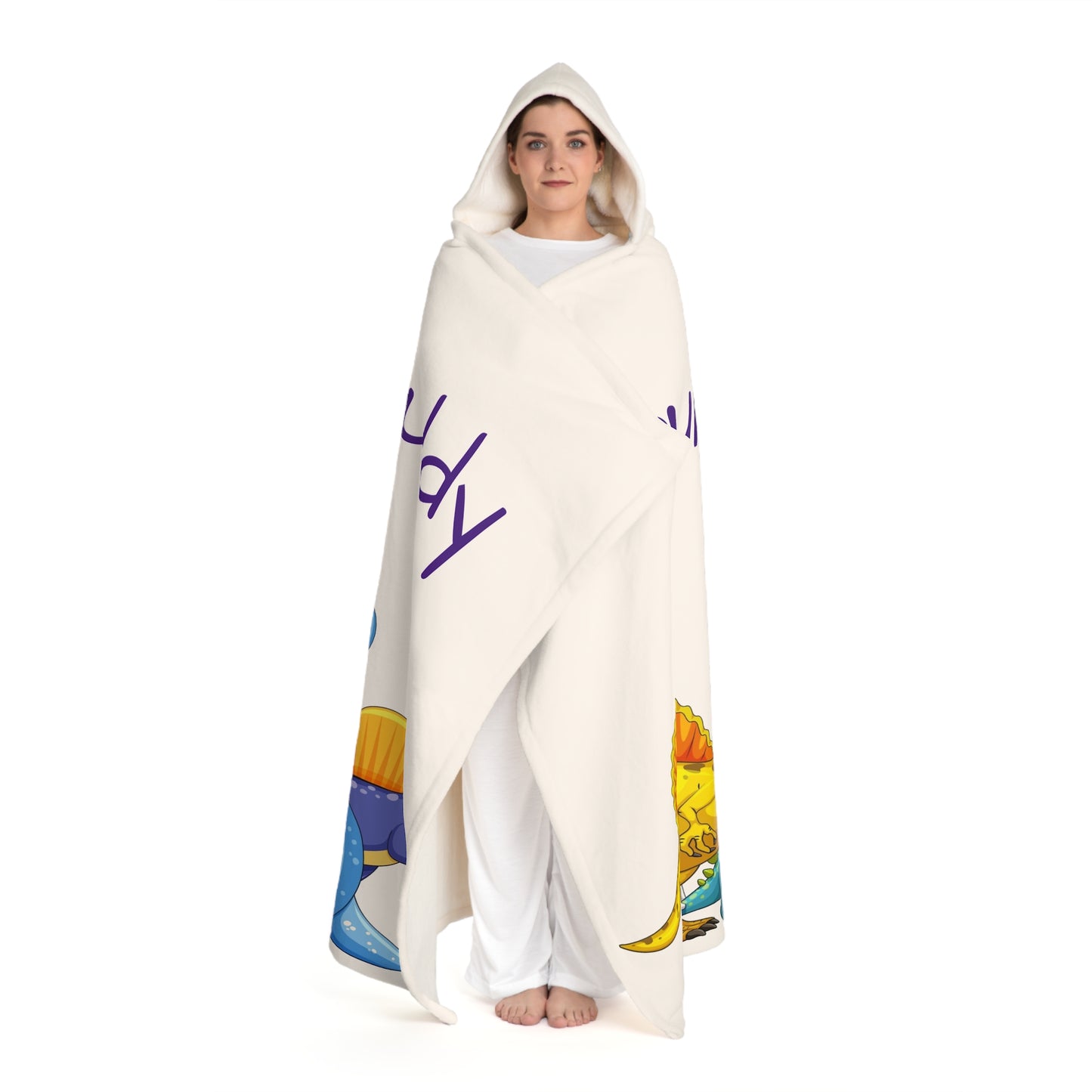 Manta Sherpa con capucha Dinosaurios Eres mi amigo