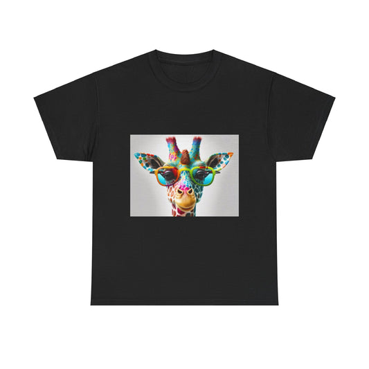 T-shirt Girafe avec des lunettes