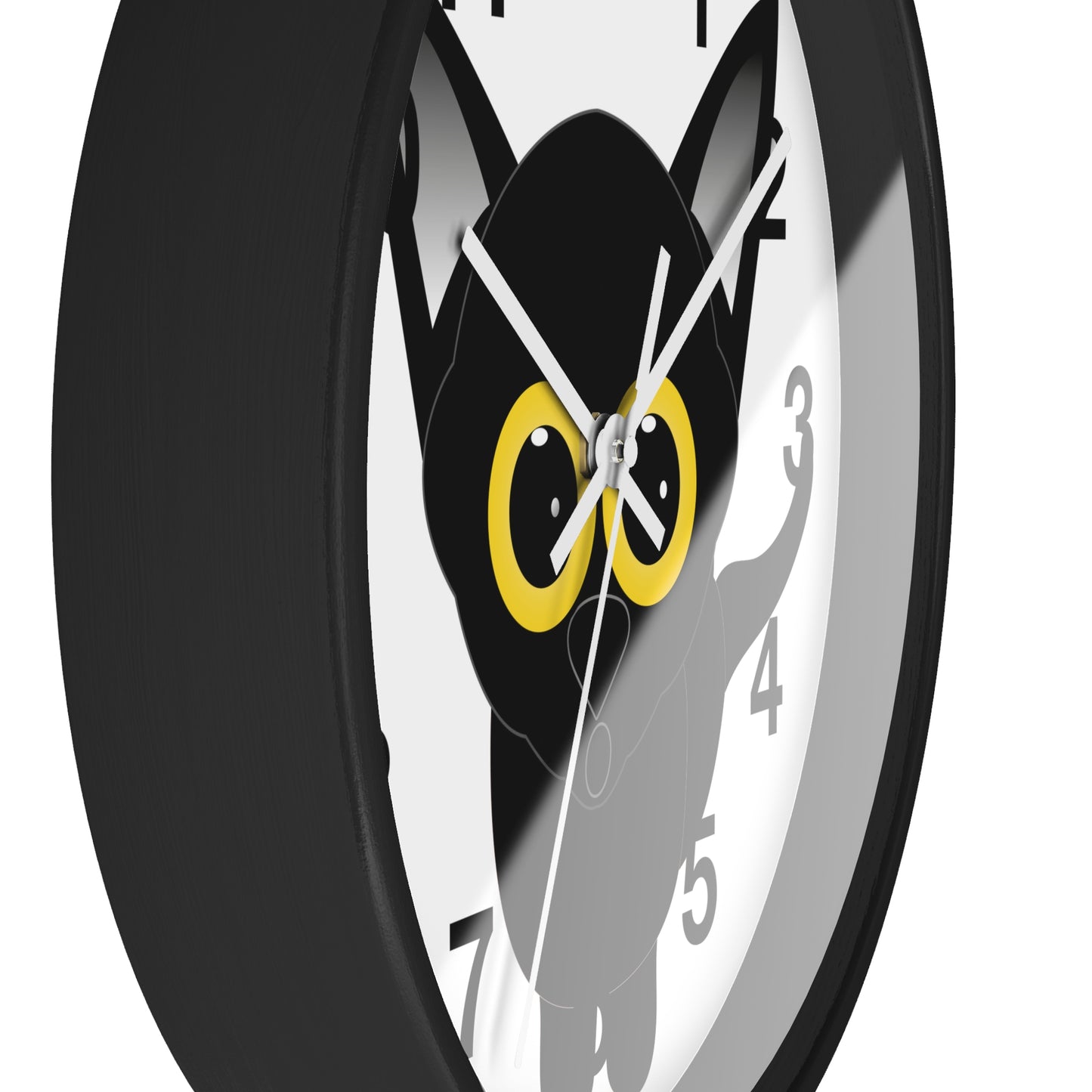 Wall clock Black Cat with Large Eyes