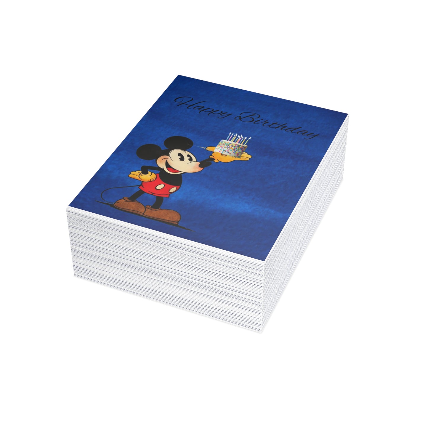 Mickey Mouse Birthday Postcard Bundles, Cute Greeting Cards Set, Envelopes Included, Celebrate Special Occasions, Kids Birthday Invitations