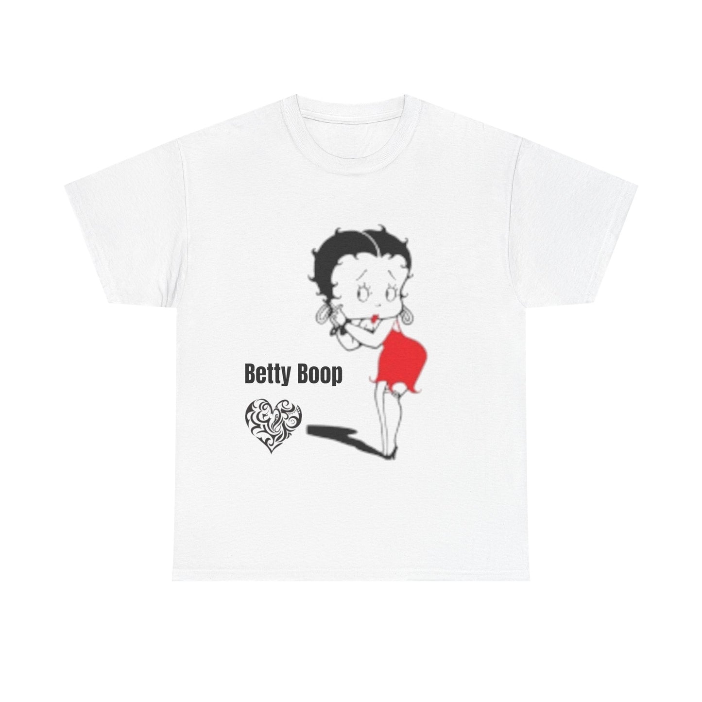 Betty Boop Vintage Unisex Heavy Cotton T-shirt, Retro T-Shirt, Gift for Her, Cartoon Fan Apparel, Cute Casual Wear
