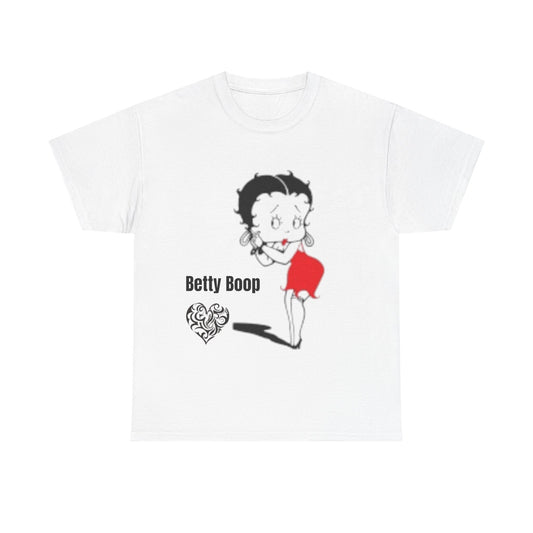 Betty Boop Vintage Unisex Heavy Cotton T-shirt, Retro T-Shirt, Gift for Her, Cartoon Fan Apparel, Cute Casual Wear
