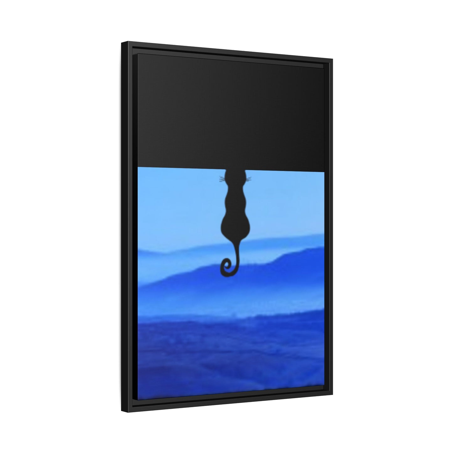 Framed Cat Silhouette Art Print, Wall Decor, Cat Lover Gift, Home Office Art, Pet Memorial