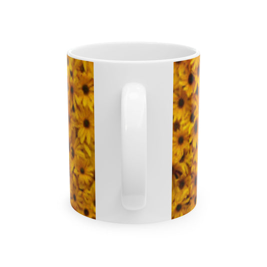 Bright Floral Ceramic Mug - 11oz & 15oz Coffee Cup