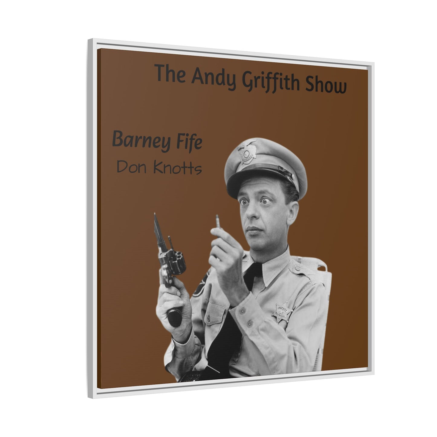 Wall Art Frames Andy Griffith Show Barney Fife looking at Bullet