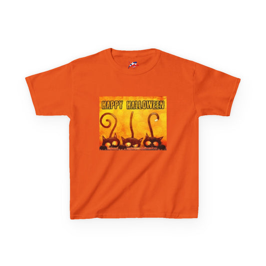 Happy Halloween Black Cat Pumpkin Youth Heavy Cotton T-shirt I love this T-shirt!