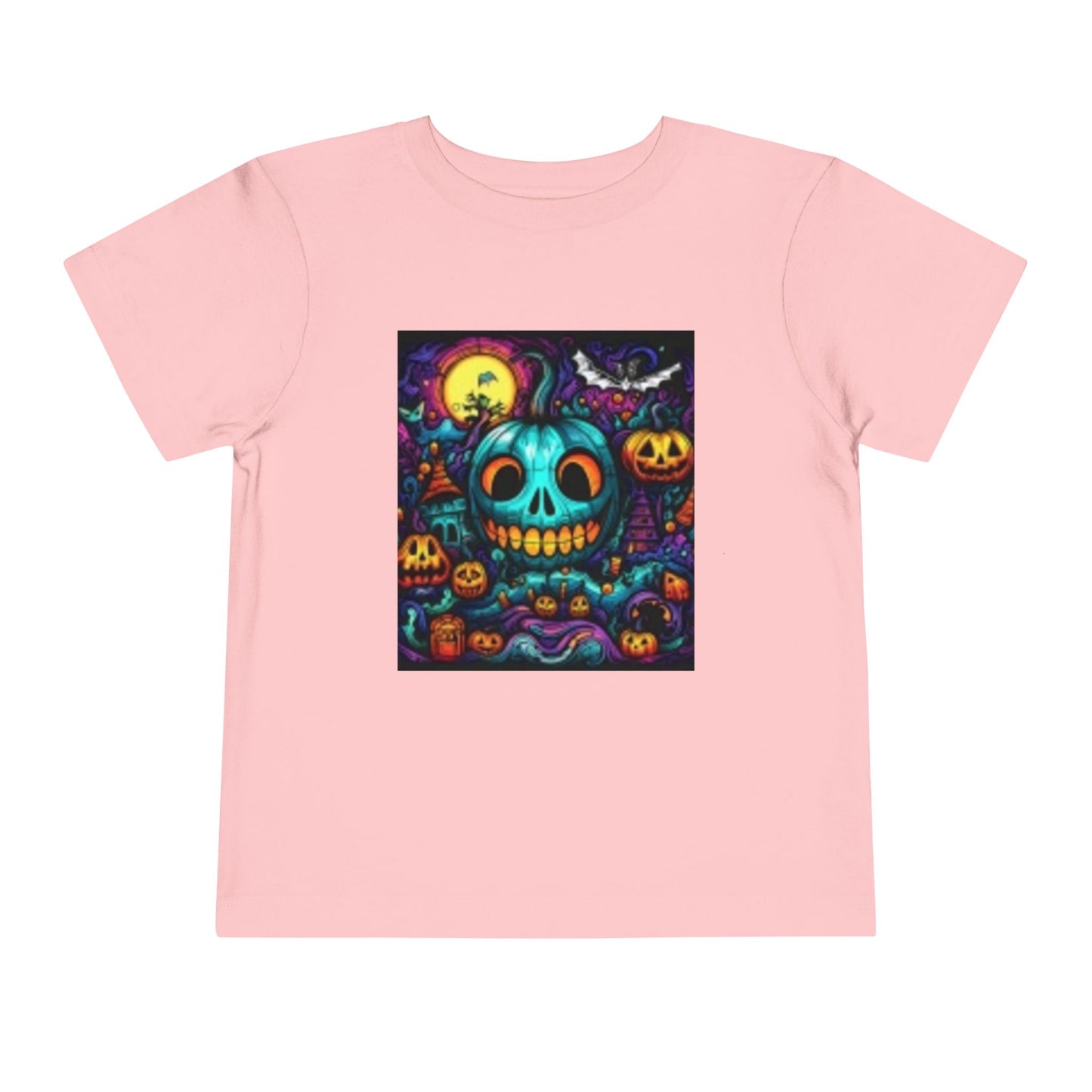 Colorful Pumpkin I'm happy Toddler Short Sleeve T-shirt Fun T-shirt for Halloween!