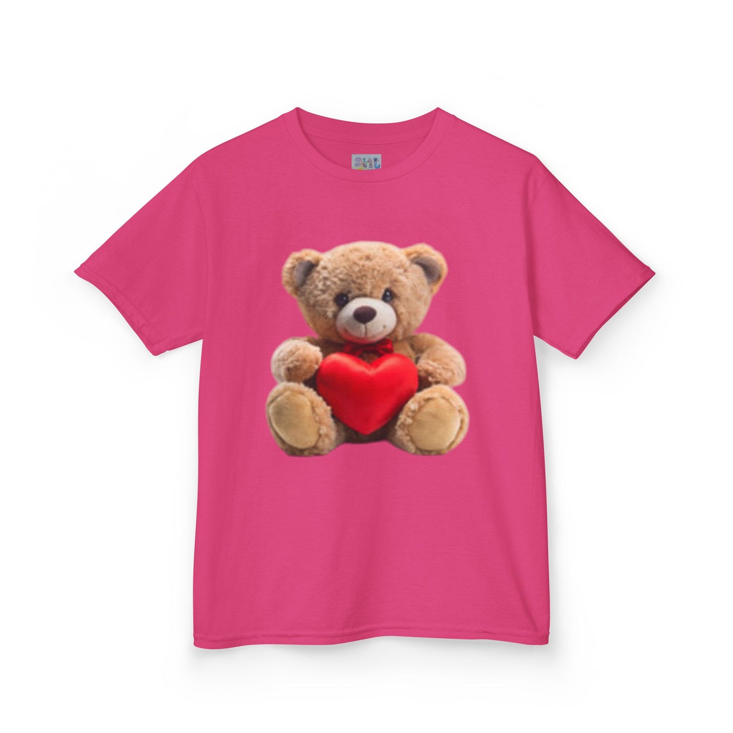 Kids Heart Teddy T-shirt, Cute Teddy Bear Shirt, Valentine’s Day Gift, Love You Kids T-Shirt, Adorable Kids Apparel, Birthday Gift