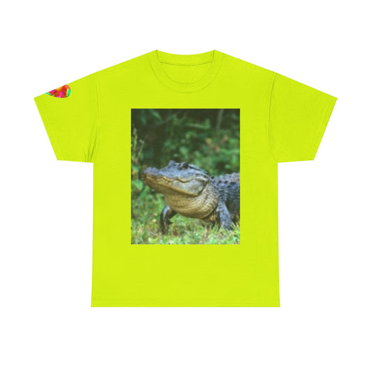 Alligator & Wilderness & Heart T-shirt Hunters Hikers Traveling Camping
