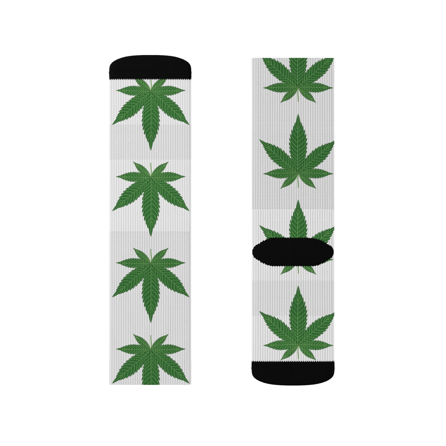Chaussettes tendance à motif feuille de cannabis | Chaussures confortables à sublimation pour le quotidien 