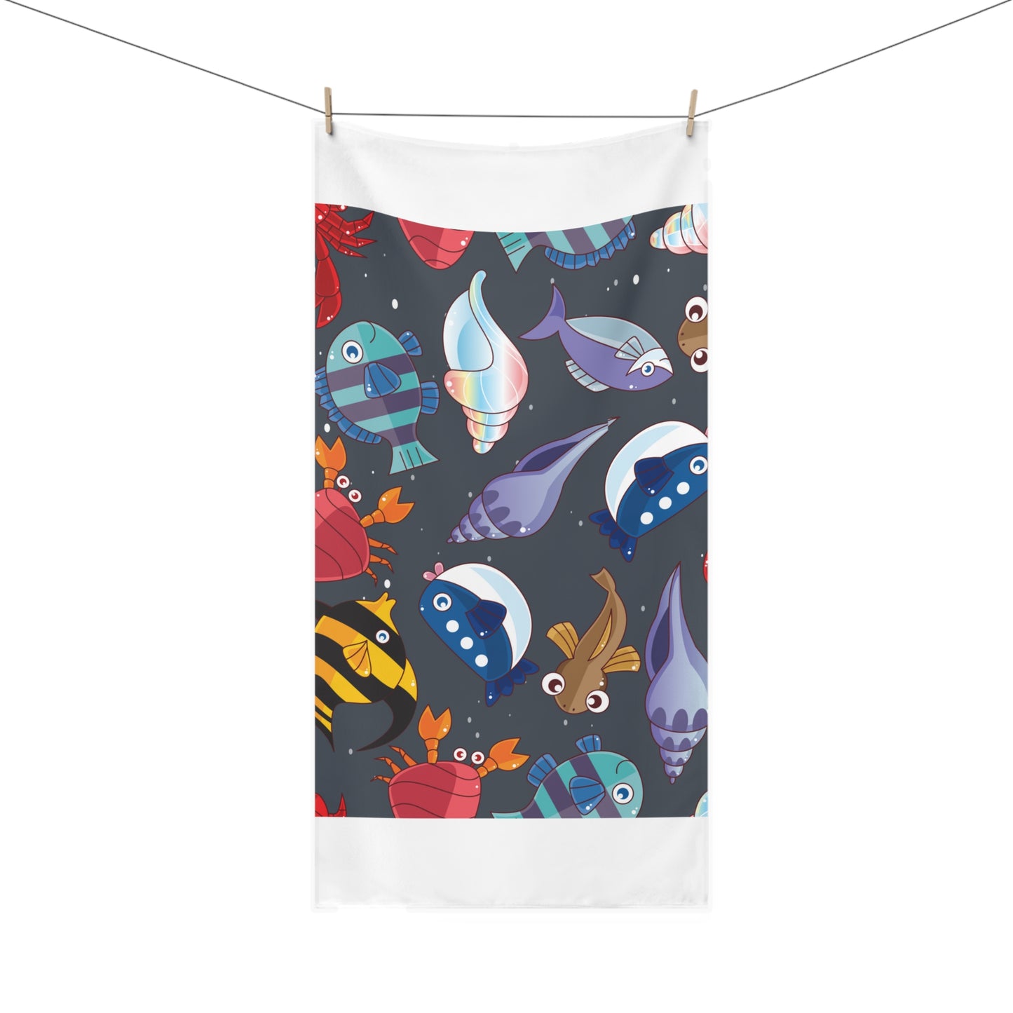 Towel 30" x60" Sea Animals Let's Go to Malibu California Beach