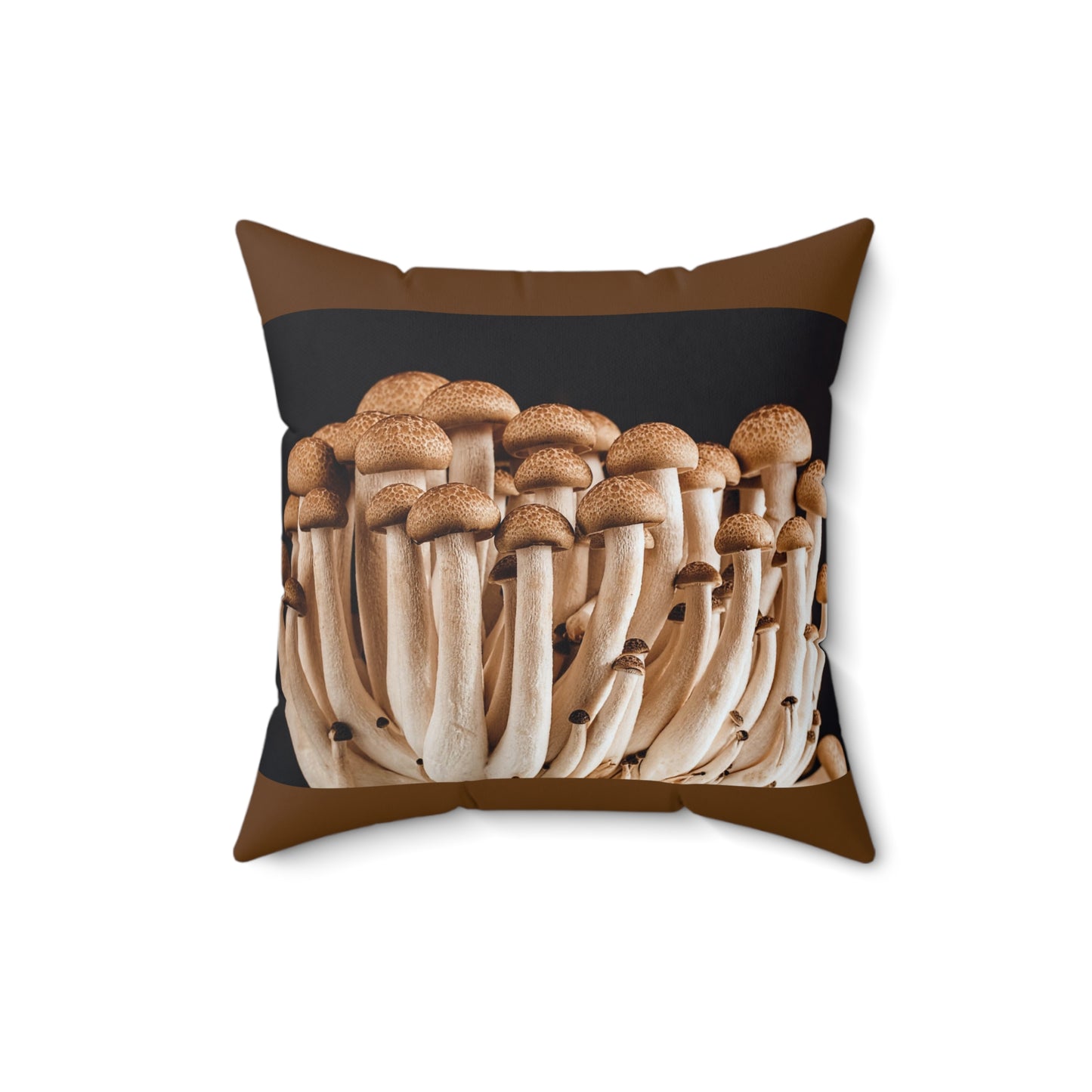 Coussin carré en grappe de champignons