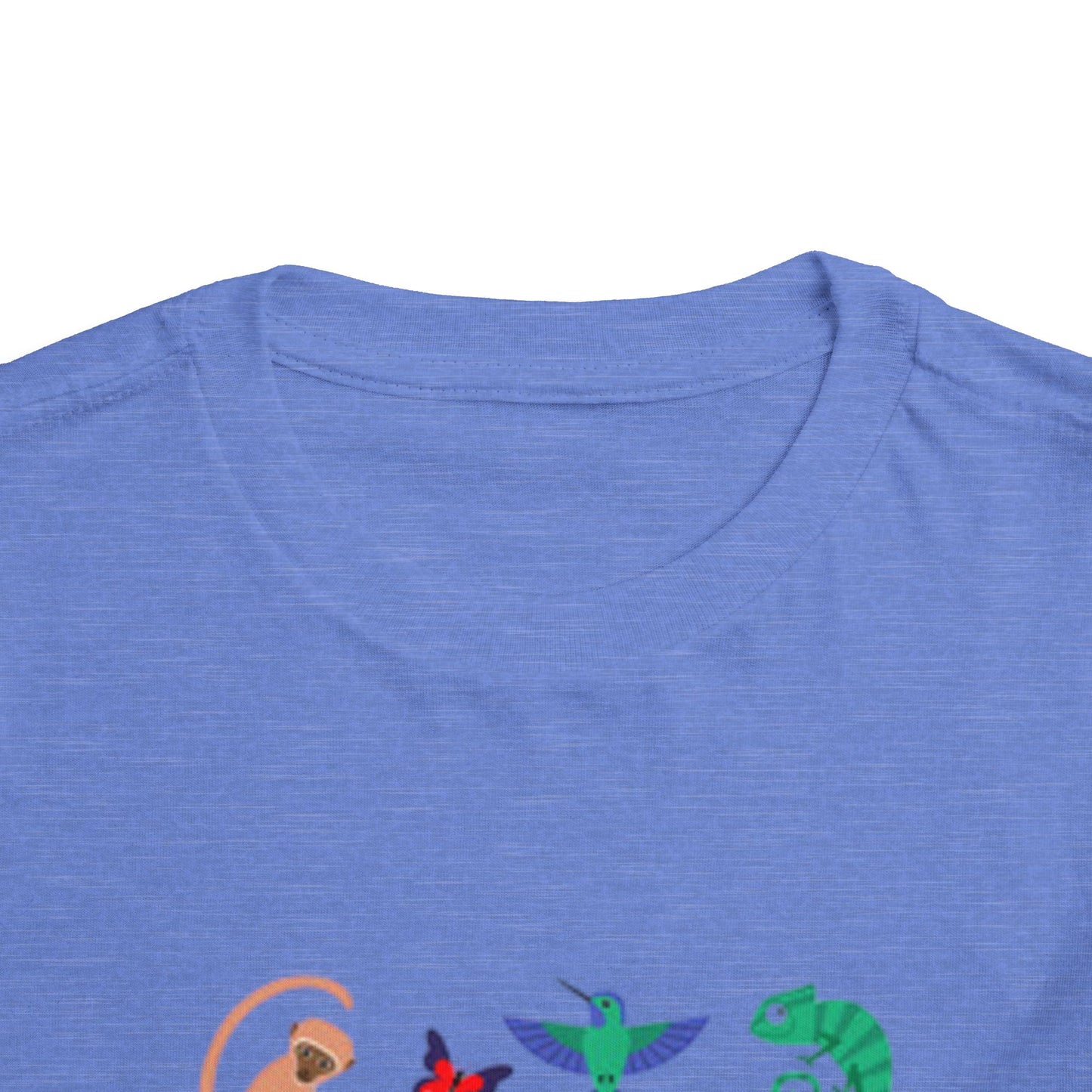 Wildlife Adventure Toddler Short Sleeve Tee - Fun Black Animal Print Shirt