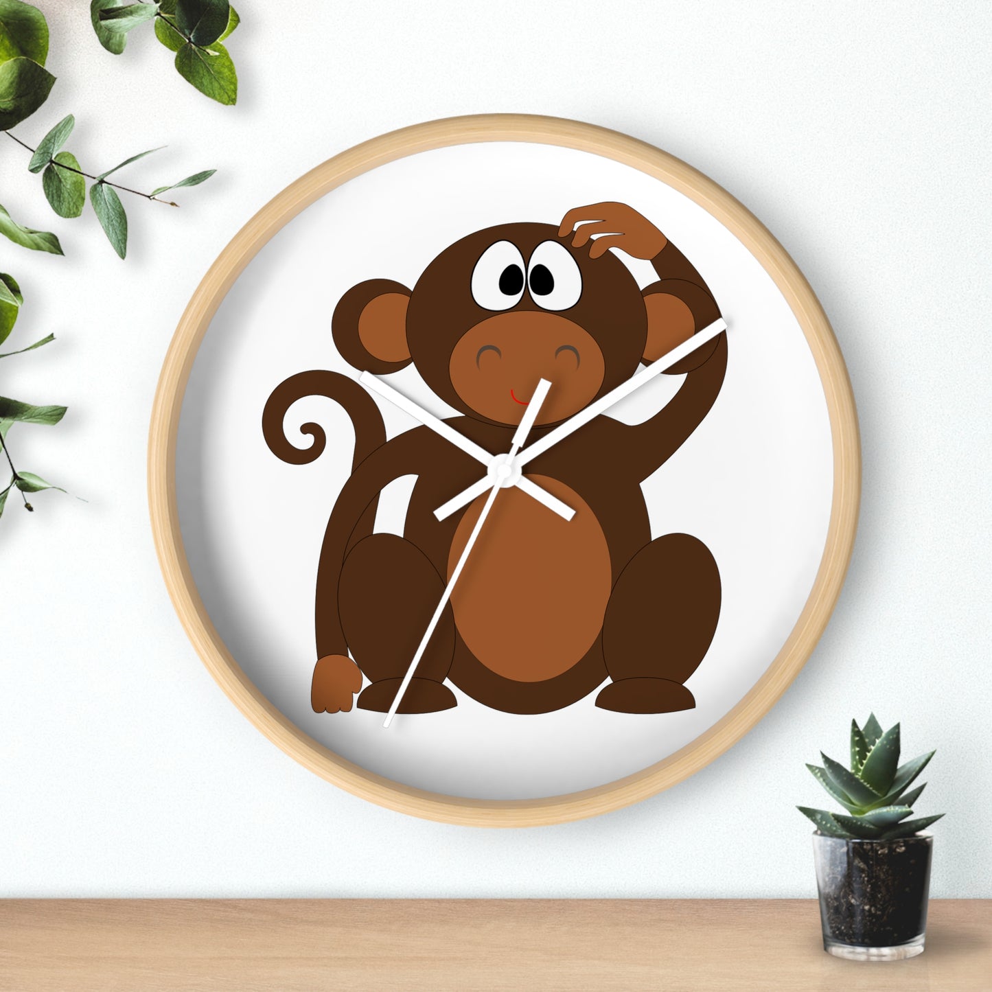 Wall Clock Monkey Great for Children's Room